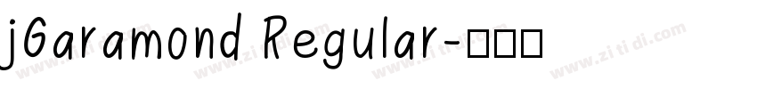 jGaramond Regular字体转换